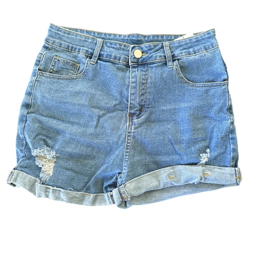 🔥 4 for $20 DEAL 🔥  High-Waisted Distressed Denim Shorts - Size L